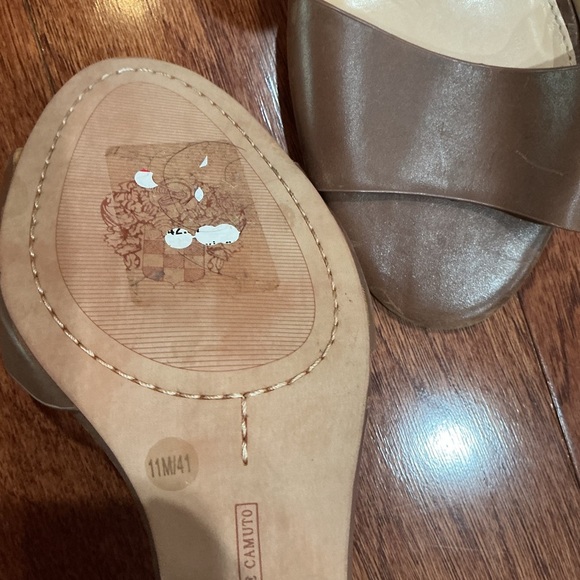 Vince Camuto Block Heel Ankle Strap Shoes Brown Size 11 - Picture 3 of 4